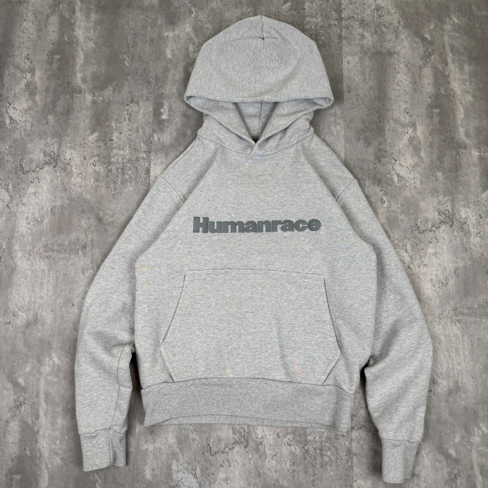Adidas Human Race Pharrell Hoodie Adult XS Gray Pullover Long Sleeve Sweatshirt